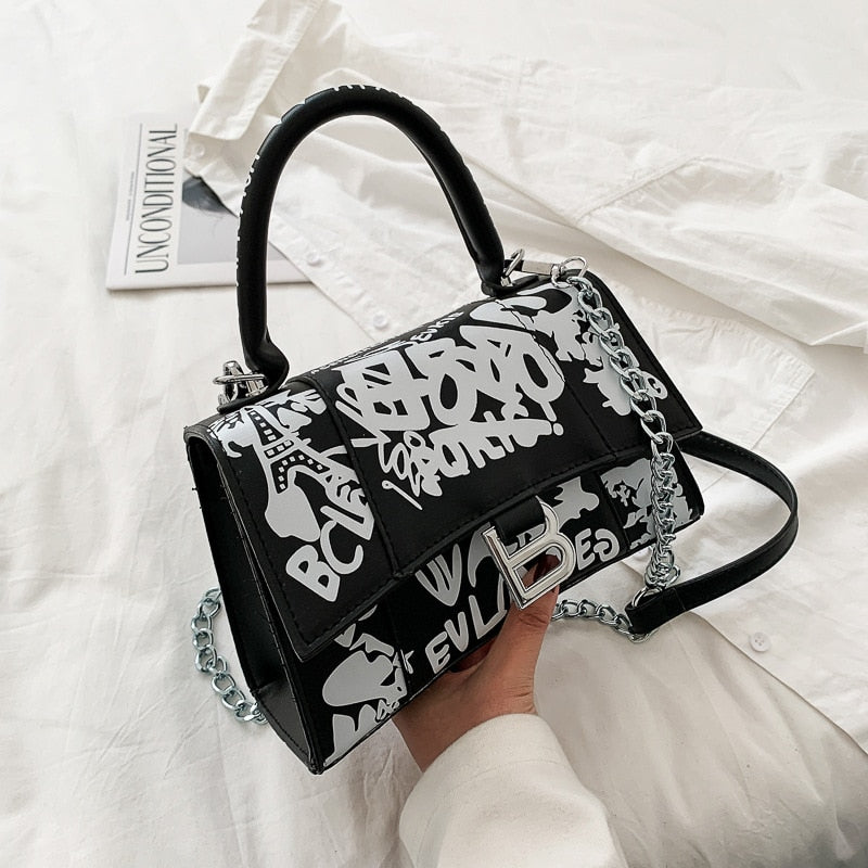 Balenciaga Graffiti Hourglass XS Top Handle Bag - ShopStyle